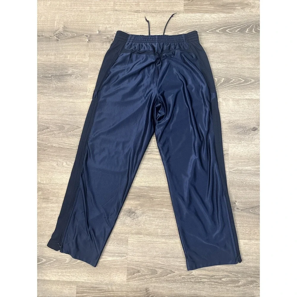 Vintage Nike Satin Track Warm Up Pants XL Navy Blue